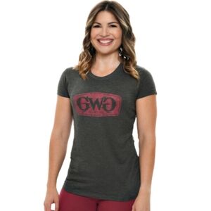 Girls With Guns Gray Women's Large, T-Shirt Fitted